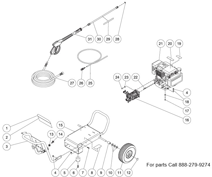 MITM WP-2402 pressure washer parts and manual